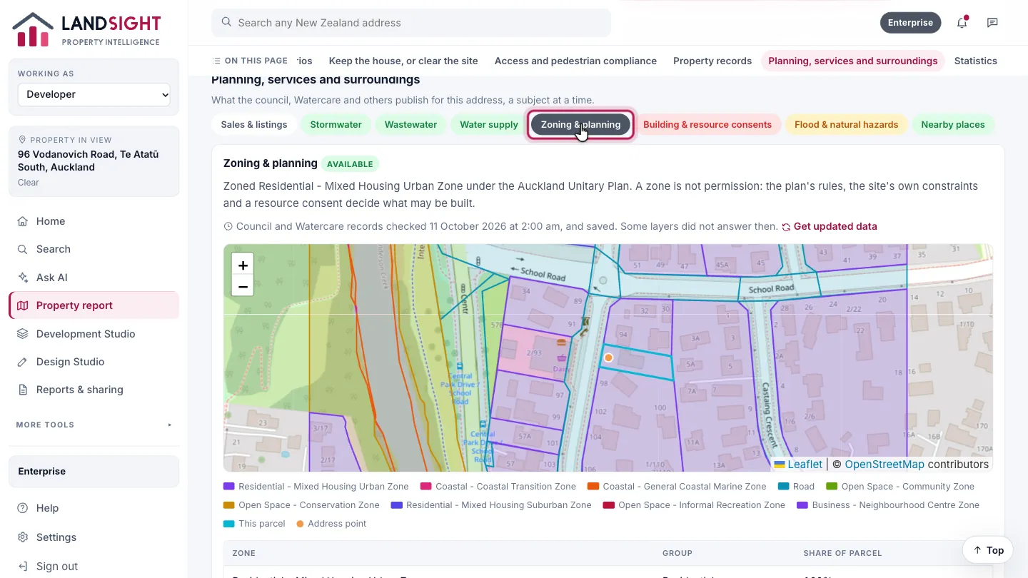 Step 3: Open a subject. Choose a subject, such as Zoning & planning, to read what the records hold, on a map where there is one.